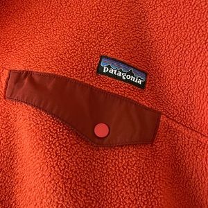 Orange Patagonia Synchilla Snap-T Fleece Pullover